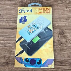 Disney Stitch 10000mAh Portable Power Bank Charger External Battery Pack NIB